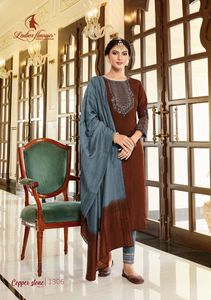 Nouvel Arrivage Pantalon Kurti de Travail Brodé en Viscose Pure de Meilleure Qualité avec Dupatta Fabrication à Surat India - Product Image 2