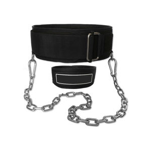 Ceinture de trempage de qualité supérieure avec chaîne Ceinture de poids avec chaîne pour haltérophilie Pullups et Dips personnalisés Ceinture de trempage en cuir confortable pour hommes - Product Image 1
