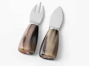 Cuchillo de caza de acero de Damasco hecho a mano, cuchillos desolladores de alto carbono con mango de hueso y Cuerno, cuchillo de Chef de uso Industrial para exteriores - Product Image 2