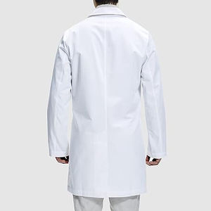 Bata de laboratorio médico de calidad superior unisex manga larga ligera transpirable mezcla de poliéster de algodón duradero para uso hospitalario - Product Image 3