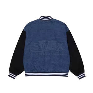 Veste de survêtement décontractée pour homme de qualité supérieure, coupe ajustée, personnalisable, vente en gros, veste de survêtement en jean pour homme, veste d'hiver - Product Image 3