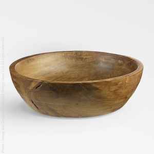 Wholesale Round Acacia Wooden Bowl in Large Size With Natural Finished Wood Salad Serving Bowl <b>Dinnerware</b> - Product Image 2