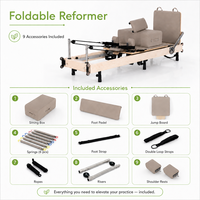 Machine de Pilates Reformer pliable en bois de chêne pour la maison et le studio