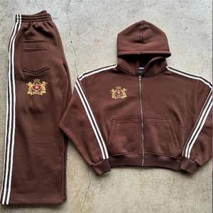 Sudadera con capucha y pantalones de chándal holgados para hombre, conjunto de 2 piezas con estampado de soplo en 3D personalizado, última moda - Product Image 4