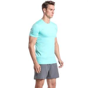 T-shirt à col rond pour homme, vêtement de sport en Polyester avec Logo personnalisé et de haute qualité - Product Image 4