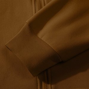 Sweat-shirts pour hommes unis avec fermeture éclair, grandes tailles, sweats à capuche d'hiver verts pour hommes - Product Image 4