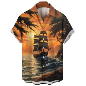 เสื้อแขนสั้นของผู้ชายเสื้อลำลองระบายอากาศพิมพ์ลาย3D - Product Image 2