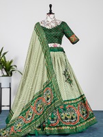 Patola imprimé de qualité indienne avec feuille de travail pour femmes Lehanga, Choli pour vêtements de mariage et de festival du fournisseur indien