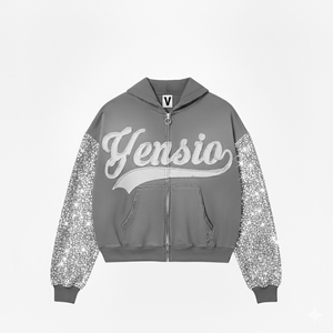 Vente en gros de sweat à capuche oversize d'automne brodé numérique 100% coton haut Streetwear épaule tombante strass jeunesse - Product Image 3