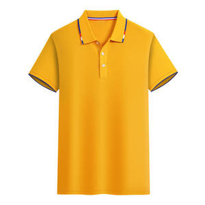 Logo personnalisé OEM vêtements de travail d'été à manches courtes col jacquard et polo en coton peigné pour hommes - Product Image 5