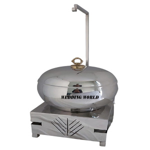 Dernier modèle de chauffe-plats en acier à couvercle roulant Plat de plats fait main de qualité supérieure Fournitures d'hôtel Chauffe-plats en métal vendu en gros - Product Image 2