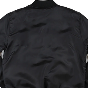 Blouson aviateur matelassé noir de haute qualité en laine, standard, isolé, réversible, imperméable et coupe-vent - Product Image 6