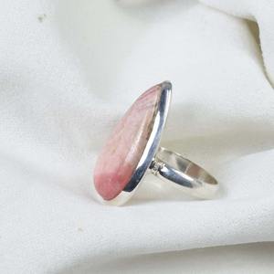 Bague de mode pour filles faite à la main pierre précieuse de rhodochrosite naturelle bijoux en argent sterling 925 plaqué rhodium pour les mariages - Product Image 3