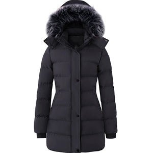 Chaqueta Parka de Invierno para Mujer, Manga Larga, Gruesa, con Capucha, Acolchada de Algodón, Holgada, Transpirable y Ecológica - Product Image 2