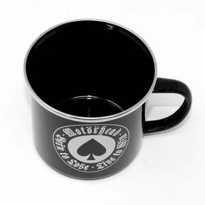 Mug à café émaillé vintage Motrhead, design BORN to LOSE, compatible lave-vaisselle et micro-ondes, capacité 200 ml/600 ml, pour les campeurs - Product Image 3