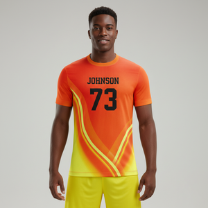 OEM Custom Soccer Jerseys 100% <b>Polyester</b> Breathable Short Sleeve Sublimation Embroidery Customizable Design <b>T</b>-<b>Shirt</b> - Product Image 1