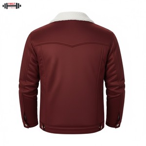 Veste en cuir de vache décontractée de qualité supérieure, imperméable, coupe-vent, respirante, avec logo personnalisé, pour la saison hivernale, OEM pour hommes - Product Image 2