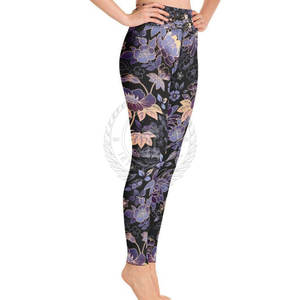 Leggings pour femmes de haute qualité à faible MOQ, en spandex/polyester, respirants, anti-transpiration, séchage rapide, 200g, taille élastique, yoga - Product Image 3