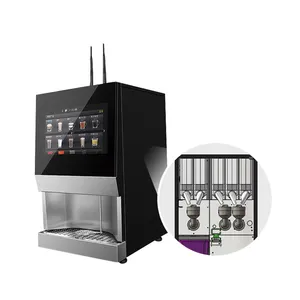 Commercial Table Top Vending Machine Premix Hot Instant Tea and Coffee Making Equipment Offering 6 Kinds of Hot Beverages