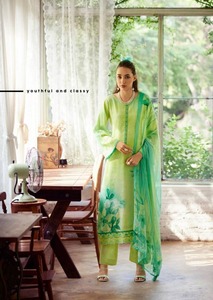 คอลเลกชั่นซาลวาร์ Kameez ผ้าฝ้ายแยมพิมพ์ดิจิตอลผ้านุ่มระบายอากาศได้ดีความละเอียดสูงสำหรับงานปาร์ตี้ในฤดูหนาว - Product Image 6