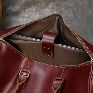 กระเป๋าหนังแท้ผ้าอ๊อกซ์ฟอร์ดความจุขนาดใหญ่พับได้มีซิปแบบพกพาสำหรับเดินทางวันหยุดสุดสัปดาห์สูทเที่ยวบิน - Product Image 6