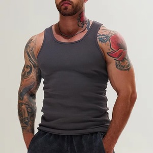 Débardeur de musculation pour homme en coton, dos en Y, personnalisé, vente en gros, OEM, débardeur de musculation pour homme - Product Image 3