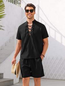 Ensemble de t-shirt à manches courtes imprimé 3D décontracté pour homme de qualité supérieure et short en polyester respirant à séchage rapide - Product Image 2