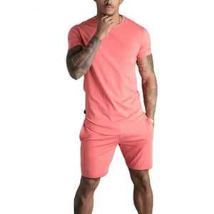 Ensemble court décontracté pour homme, nouvelle collection été, t-shirt à manches courtes et short, vêtements de marque pour homme, ensemble 2 pièces, qualité supérieure, vente en gros - Product Image 2