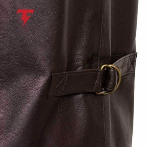 Promotion Fashion Wear New Men Genuine <b>Leather</b> <b>Vest</b> High Quality Waterproof Triple Breasted Button Casual Outerwear Knitted - Product Image 2