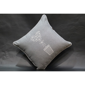 Funda de cojín con diseño de bordado de algodón 100% de alta calidad para el hogar, Hotel, diseños de colores personalizables, precio al por mayor - Product Image 2