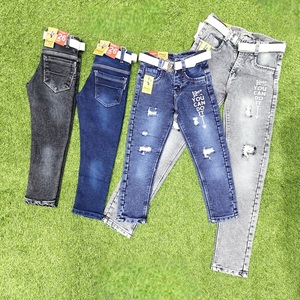 Pantalones cargo informales para niños con estilo y a la moda, parte inferior de Jean rasgada con técnicas lavadas vintage, suministro a granel directo de todo el vendedor - Product Image 1