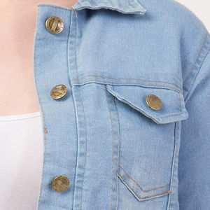 Dernière conception 2024 femme Denim vestes Jeans fait régulier mince respirant personnalisé dames Denim vestes avec Service OEM - Product Image 6