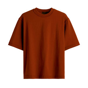 เสื้อยืดคอกลมแขนสั้นโอเวอร์ไซส์ผ้าซาตินผ้าฝ้าย100% สำหรับผู้ชายพิมพ์ลายซิลค์สกรีนไซส์ใหญ่พิเศษ220GSM - Product Image 5