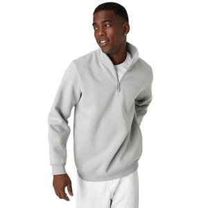 Sweat à capuche demi-zippé pour homme, qualité supérieure, grammage lourd, personnalisable avec logo, style streetwear pour l'hiver, techniques de teinture unie, design haut de gamme - Product Image 3