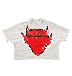 260GSM โอเวอร์ไซส์เสื้อยืดผู้ชายผ้าคอตตอน100% พิมพ์โลโก้ DTG เสื้อครอปผู้หญิงตัวสั้นเปิดไหล่ตกโลโก้ตามสั่ง - Product Image 5