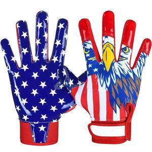 2025 nueva llegada al por mayor diseño personalizado guantes de fútbol americano cómodo Palm guantes de fútbol americano - Product Image 1