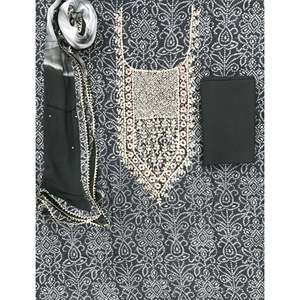 Vestido Salwar Kameez de Algodón Festivo Sin Costuras con Acabado Glaseado, Estilo Indio-Pakistaní, para Ropa Étnica y Fiestas - Product Image 1