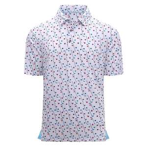 Polo de golf à manches courtes 100 % polyester pour homme, personnalisable avec logo, impression par sublimation intégrale, style sportif, tricot performant - Product Image 2