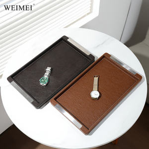 Bandeja de Exhibición de Joyería de Cuero PU Personalizada Premium WEIMEI, Almacenamiento para Relojes, Pulseras, Collares, Anillos, Tienda de Joyería - Product Image 6