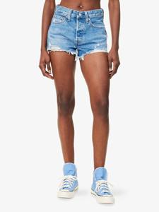 Pantalones cortos de mezclilla Boyfriend para mujer a la moda, pantalones vaqueros cortos de verano elegantes de cintura media, diseño desgastado, ajuste Regular, comodidad Premium - Product Image 4