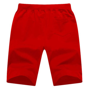 กางเกงขาสั้นเล่นกีฬาของผู้ชายกางเกงขาสั้นแฟชั่นยาวปานกลางทรงตรงหลวมกางเกงขาสั้นชายหาดสีทึบสไตล์ลำลองในฤดูร้อนโลโก้ออกแบบได้ตามต้องการ - Product Image 3