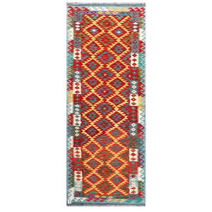Tapis de couloir Maimana Afghanistan Kilim 277 x 82 cm - Product Image 1