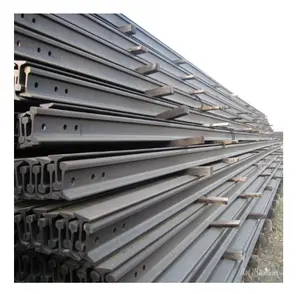 Rekabetçi fiyat 6kg 8kg 71mn 43kg R50 R65 tren çelik ray kullanılan demiryolu rayı toplu kullanılan demiryolu çelik hurda 22kg çelik ray