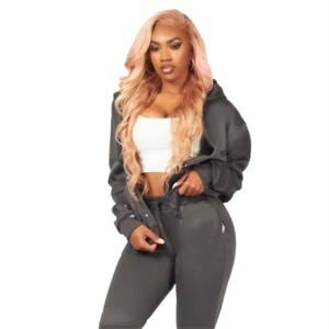 Survêtement empilé personnalisable pour femme-respirant, confortable pour le sport et les vêtements décontractés - Product Image 1