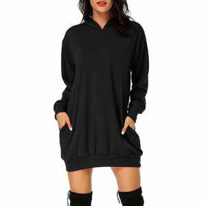 2025 Fashion Trendy Pull Over High Quality <b>Longline</b> Hoodies <b>Sweatshirt</b> for <b>Women</b> To Wear In Winter - Product Image 1