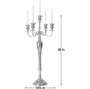 Alam Export India Nuevo diseño elegante Oro Plata Candelabro personalizado con vidrio transparente votivo y hecho a mano en aluminio - Product Image 2