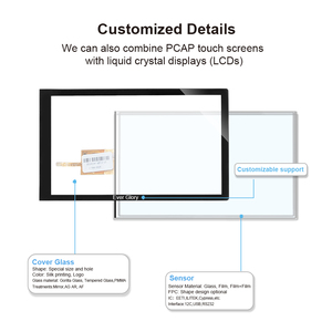 Custom 10.4&quot; 15.6&quot; 17&quot; 18.5&quot; 23.6&quot; 27&quot; 31.5&quot; 42&quot; Front Ip65 Waterproof Capacitive Pcap Lvds Mipi Usb Touch <strong>Screen</strong> <strong>Lcd</strong> <strong>Display</strong> - Product Image 2
