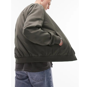 2024 Men's Casual Bomber <b>Jacket</b> High Fabric Lightweight <b>Zipper</b> Streetwear Autumn Sport Outdoor New Fashionable Men's Outerwear - Product Image 2