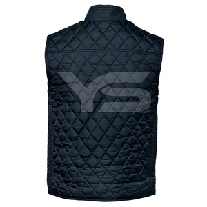 Sleeveless Winter Puffer <b>Jacket</b> for Men Hooded Stand Zipper Front <b>Smart</b> Casual Breathable Anti-Bacterial Nonwoven Fabric Solid - Product Image 2