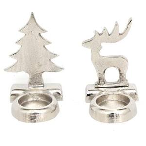 Bougeoirs en métal à détails ornés pour Noël, design d'arbre de Noël, mariages ou événements de luxe, style d'ambiance durable - Product Image 5
